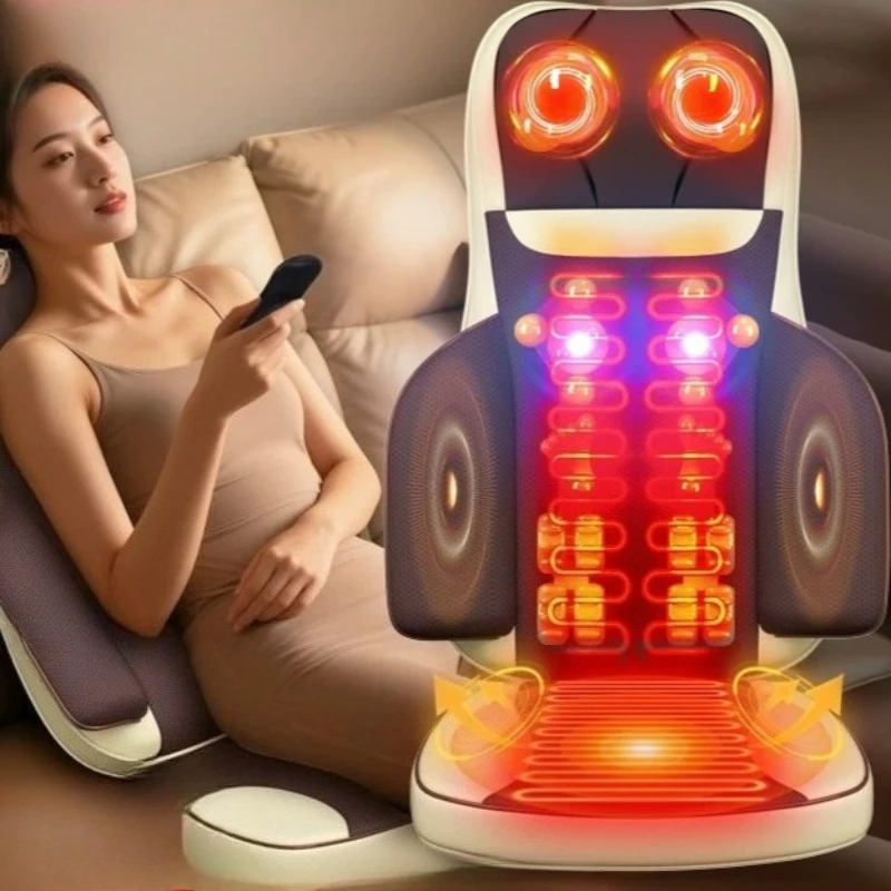 Neck Hip Acupressure Massager Chair Pad Electric Heating Vibrating Back Pressure Pad Body Massage Cushion Lumbar Massage Mat