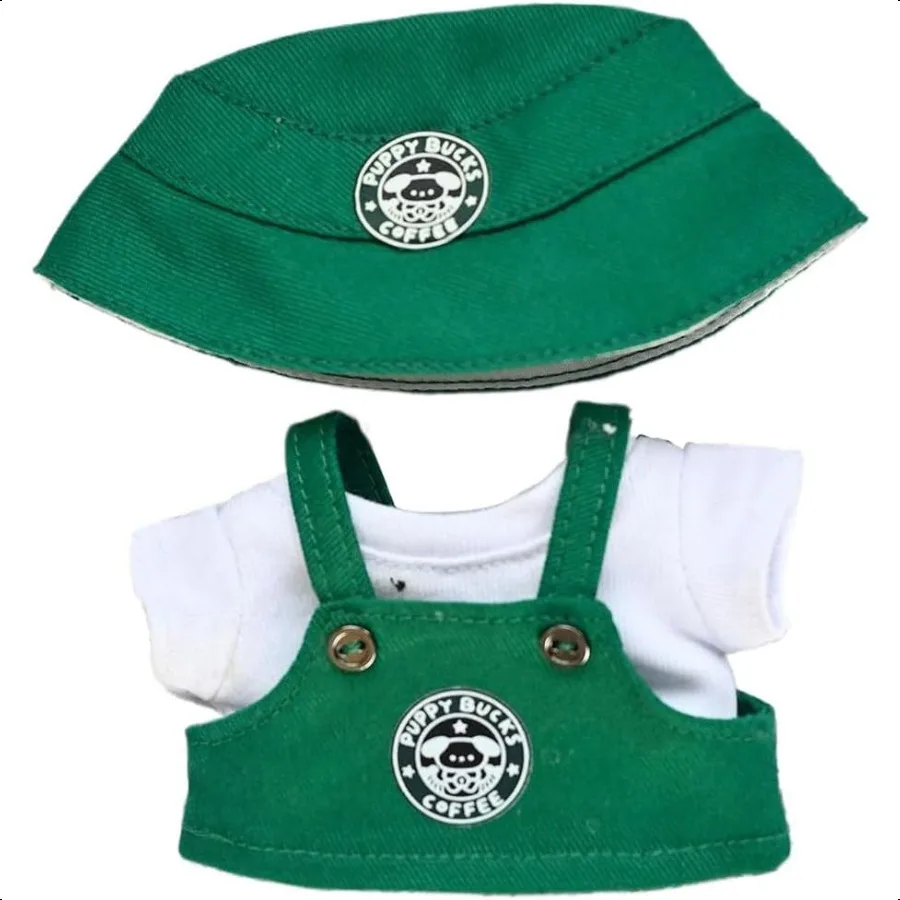 

17cm Doll Clothes Set Green Workwear Outfit with Hat Shirt Shoes for 17cm 6.69 Fashion Dolls Easy Wear Clothes for Doll (Doll N