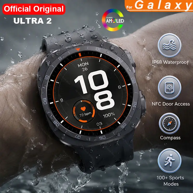 HK Original Smart Watch 9 Ultra 2 47mm 1.52” Display Sport Mode NFC Compass Clock Bluetooth Call Waterproof Smartwatch 2026 Men