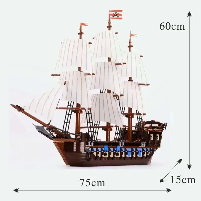 1709 PCS Imperial Flagship Ship Building Blocks Pirates Boat Model Compatible with Christmas Gifts For Kids Toys22001 10210