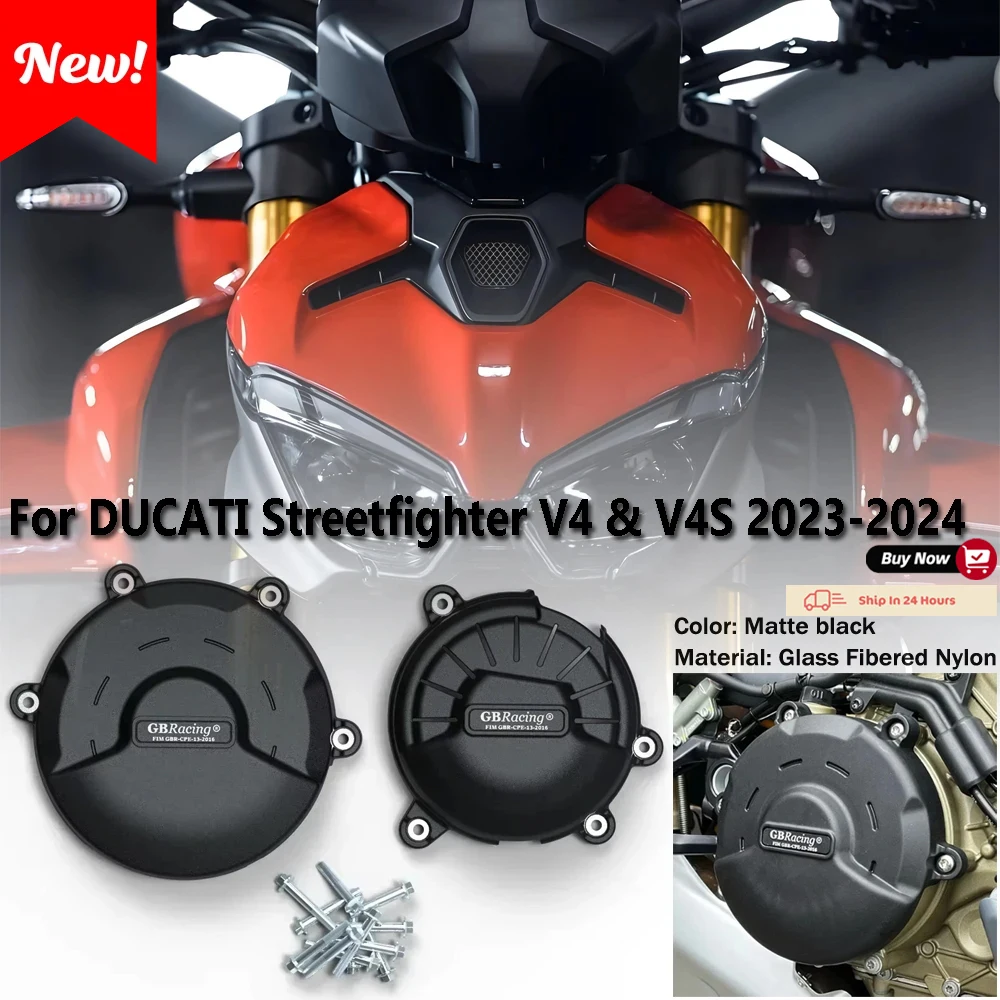 

fo Ducati Street Fighter V4 and V4S 2023-2024 made of nylon and fiberglass synthetic GBracing motorcycle engine protective cover
