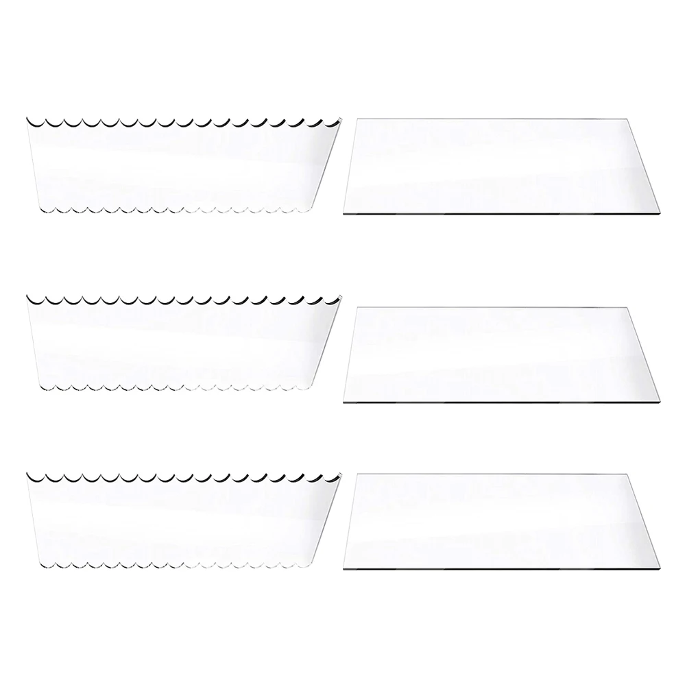 

6PCS Cake Scraper Set Acrylic Baking Kitchen Gadgets Reusable No Burrs Easy Clean Home Bakeware Decorating Tool