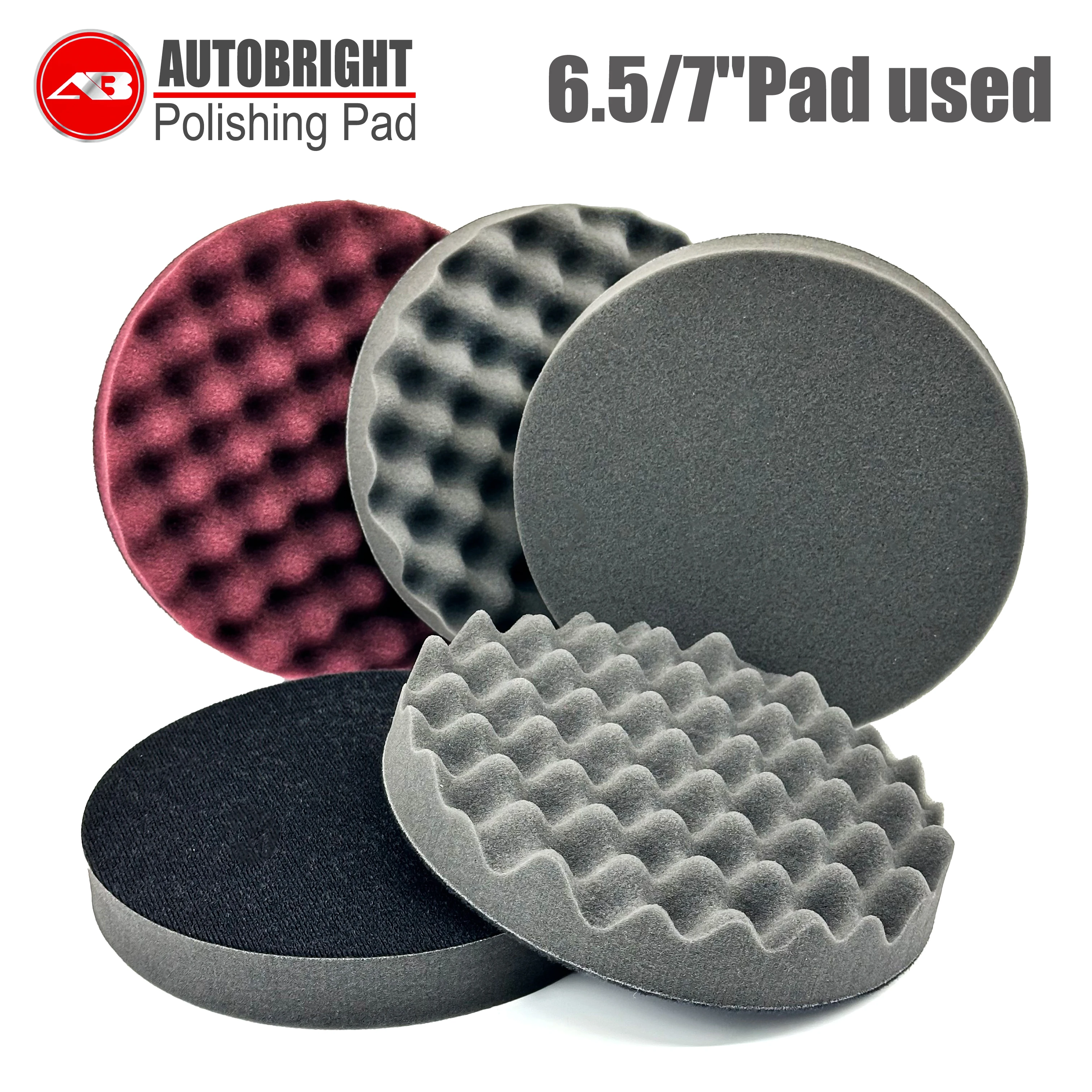 

AUTOBRIGHT 6,5/7 дюймов полировальный коврик для автомобиля профессиональный полировщик губка диск вощение зеркальная отделка плоский волнистый пенопласт инструмент для мытья автомобиля