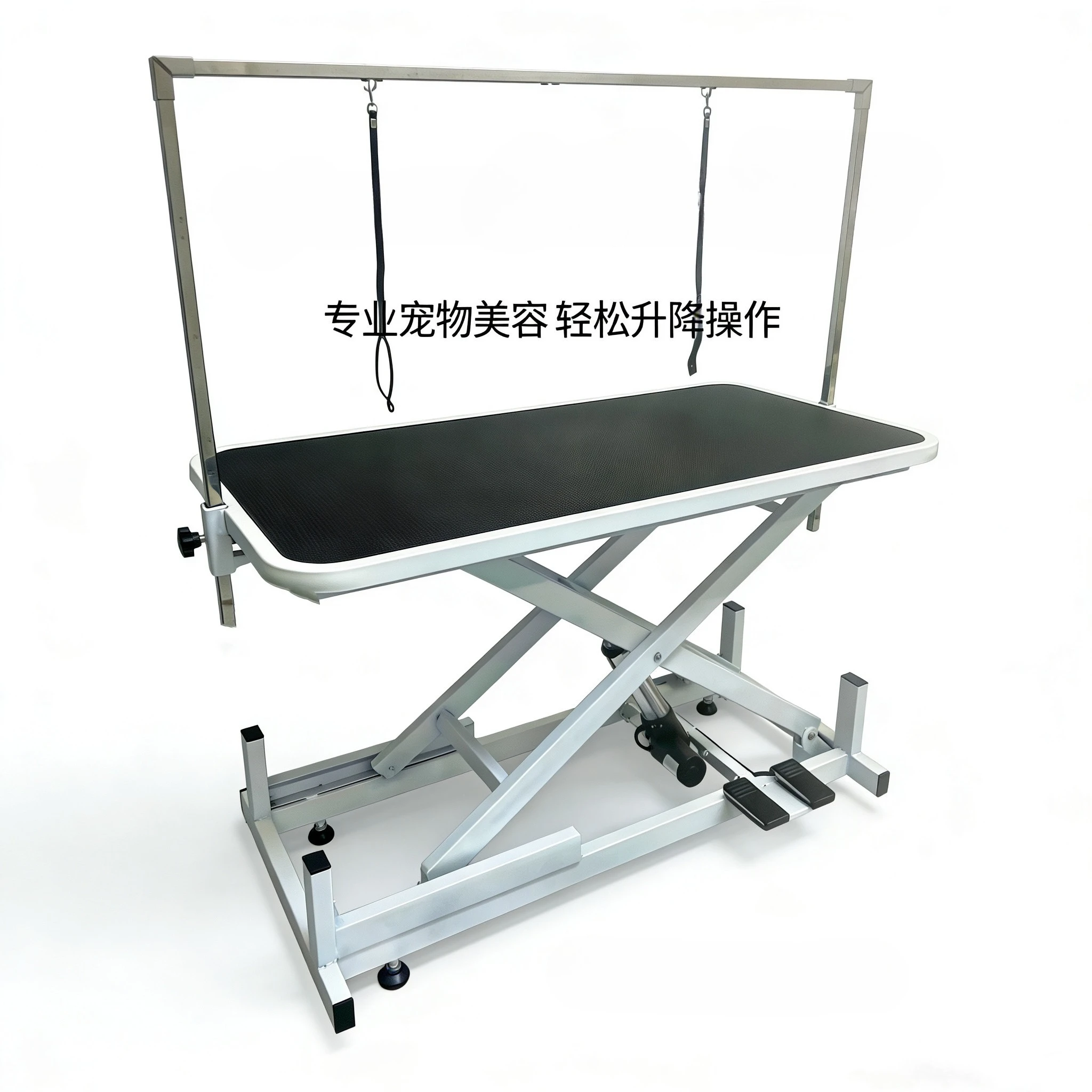 Height Adjustable Foldable Electric Dog Grooming Table With Safety Guard Multi-size Pet Beauty Workstation For Salon & Home Use