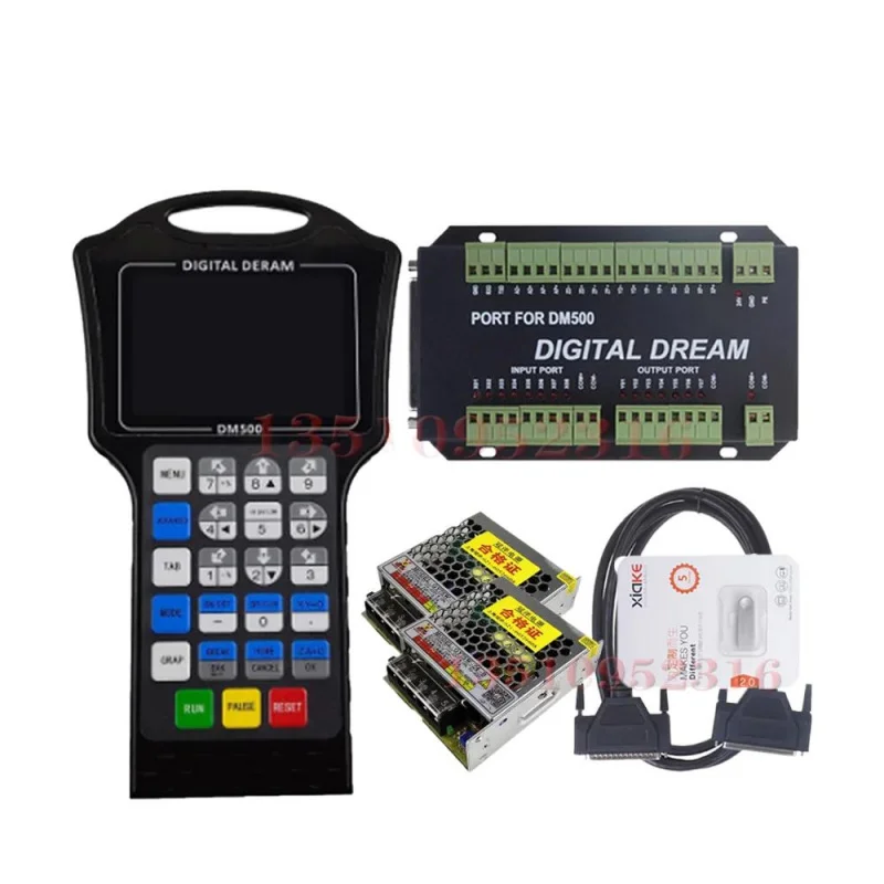 Dm500 3/4 แกนController Cnc Motionระบบควบคุม 500 KhzรหัสG Cad/CamสนับสนุนU Disk 75w24v