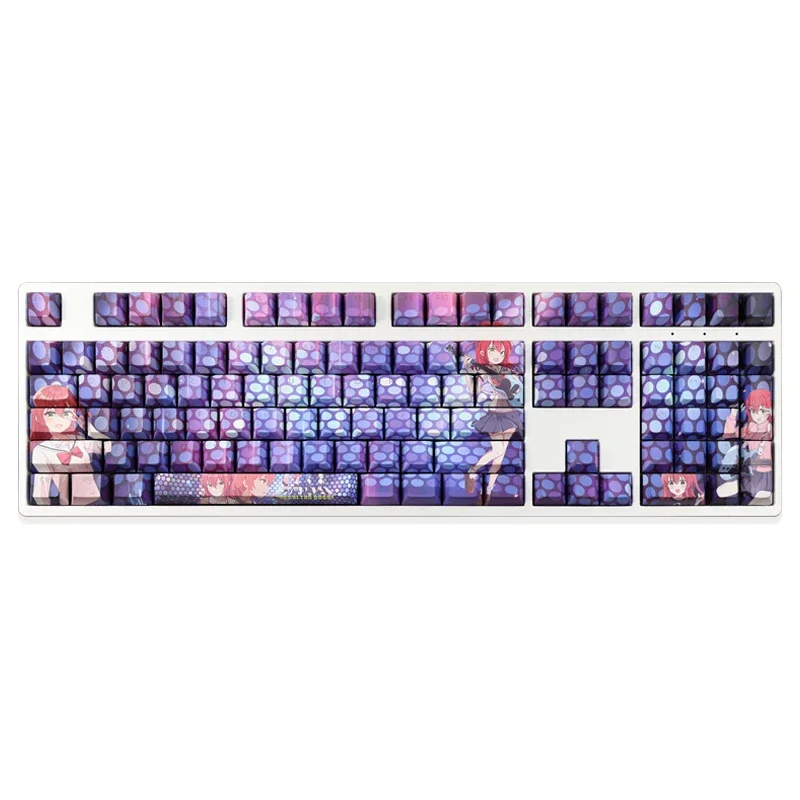 Kita Ikuyo 108 Keycap PBT BOCCHI THE ROCK Anime DYE Sublimation Light Transmitting Cherry Cross Axis Switch Mechanical Keyboard