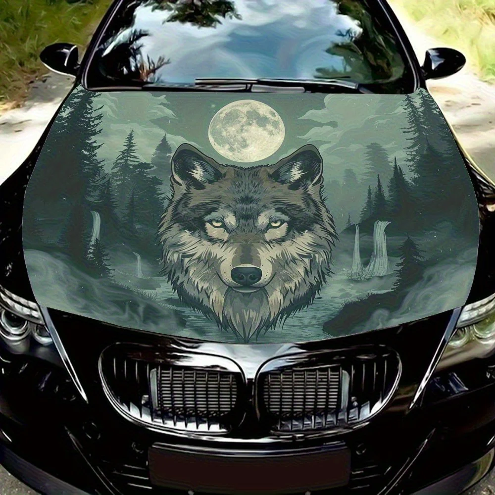 

Загадочная пленка на капот автомобиля Timber Wolf — наклейка из ПВХ для грузовиков, капотов и автомобилей, универсальная посадка, стильный графический дизайн, Vehi