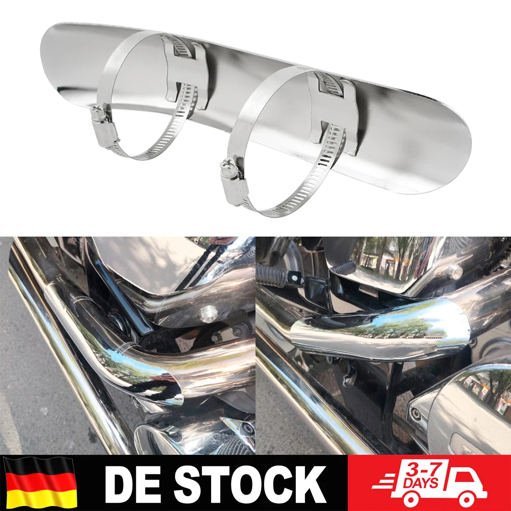 Scudo Termico per Tubo di Scarico Curvo per Honda VT750 Shadow Spirit 01-07, per Harley Road King 95-08, Low Rider 93-09, Street Bob 06-11