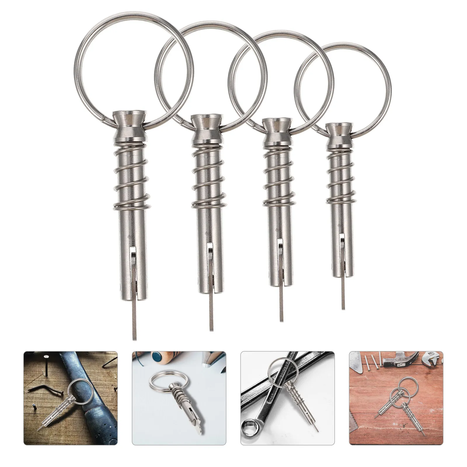 

Stainless Steel Automatic Locking Pin Heavy Duty Quick Release Safety Pin Marine Boat Accessory Boat Accessory