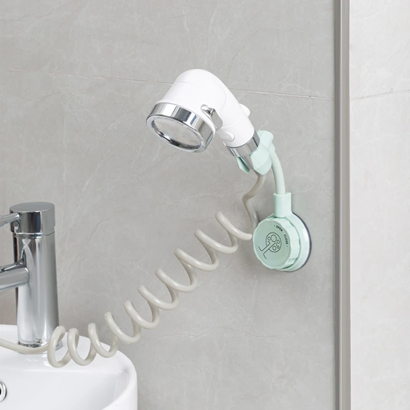 1 قطعة متعددة الزوايا للتدوير ABS حمام دش قوس غير اللكم دش شرائح تثبيت مع خطافين اكسسوارات الحمام #4