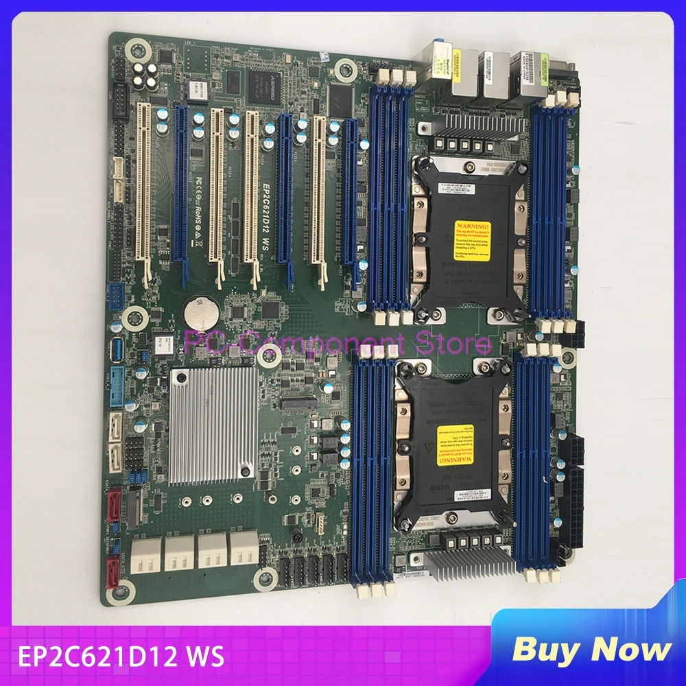 

EP2C621D12 WS For ASRock Motherboard Dual Socket LGA-3647 DDR4 SATA3.0 PCIe3.0