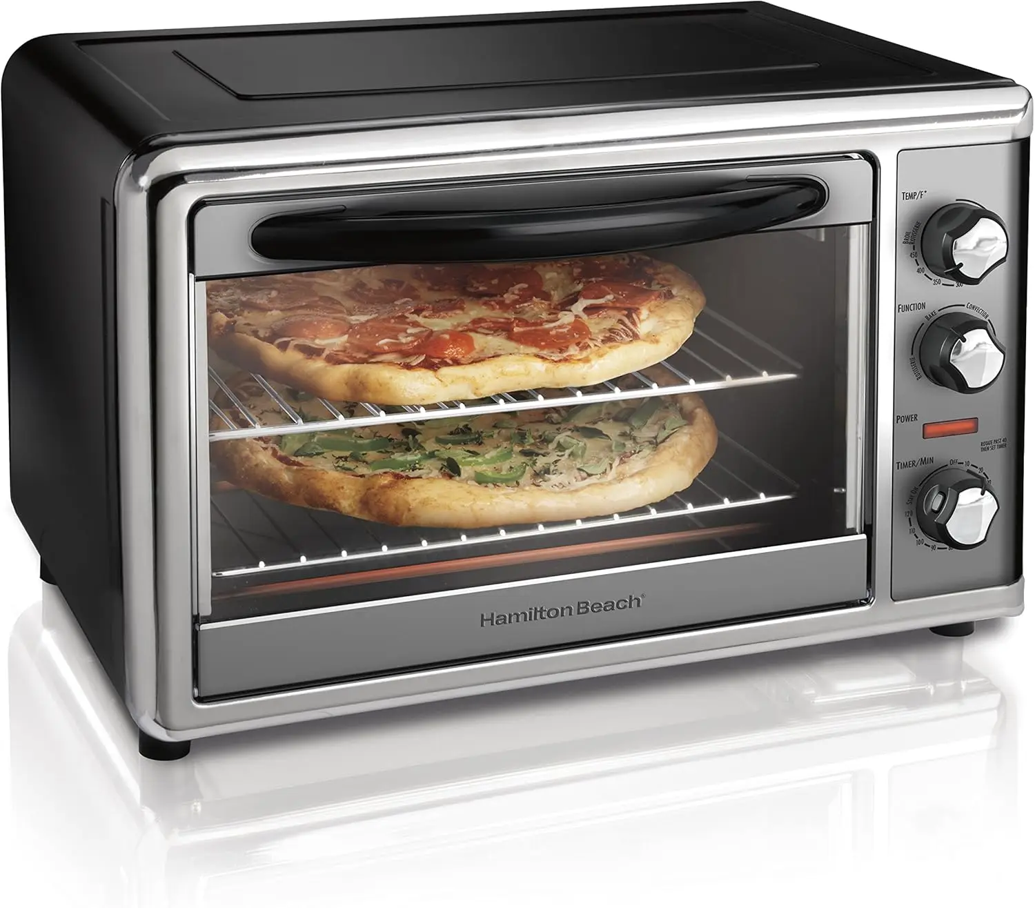 Beach 31107D Convection Countertop Toaster Oven with Rotisserie, Extra-Large, Black and Stainless