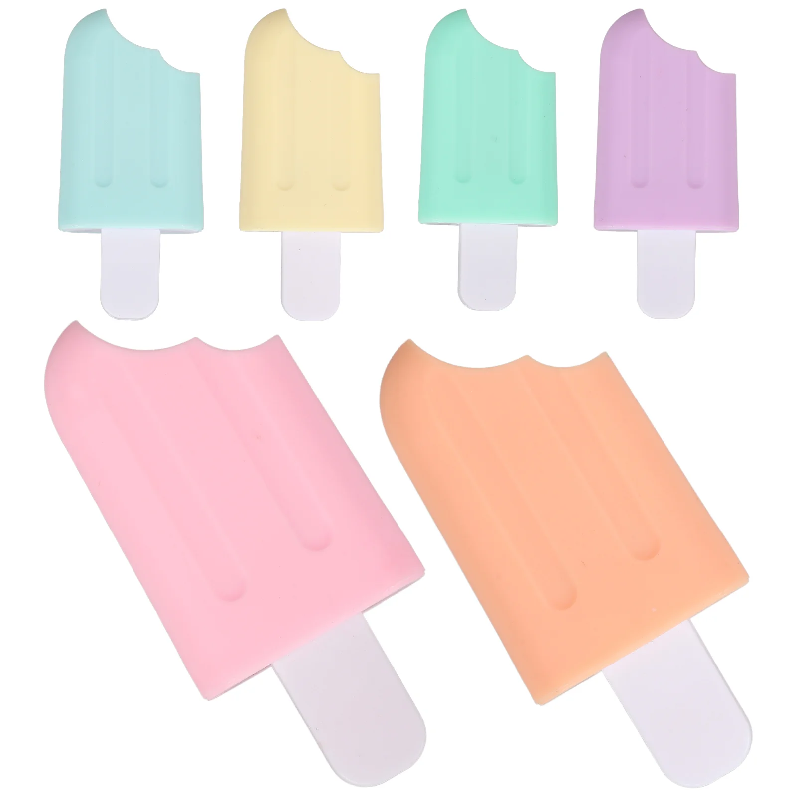 

6 Pcs Fluorescent Marker Pen Kawaii Highlighters Assort Color Graffiti Small Ice Cream Child