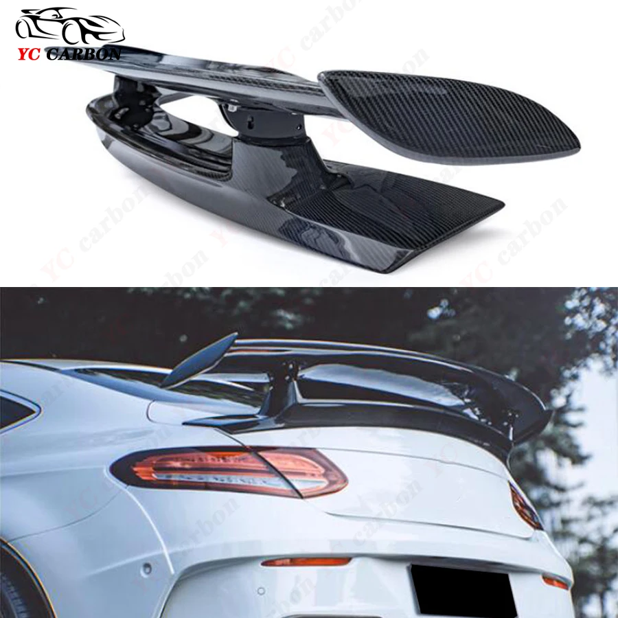 

For Mercedes-Benz C Class W205 C63 C260 AMG 2015-2021 Carbon Fiber Rear Trunk Spoiler Guide Wing Rear Wing Car Trunk Diverter