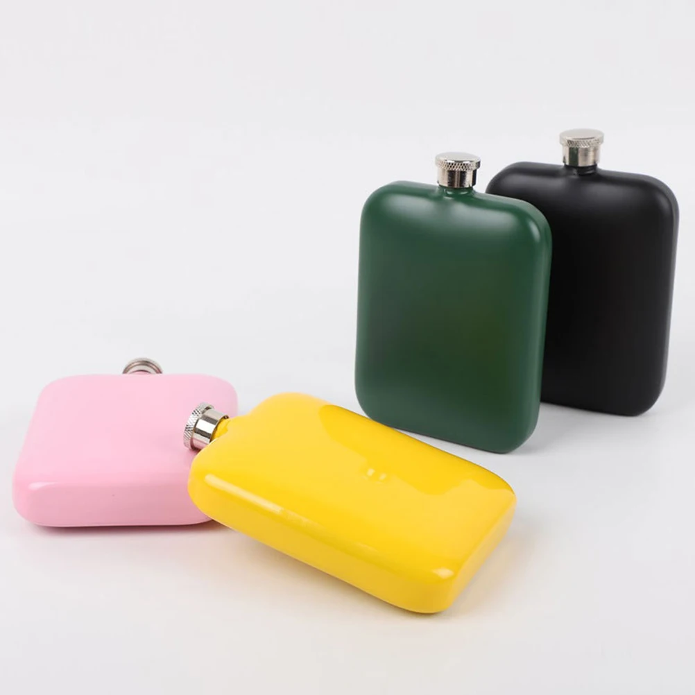 

Flat-covered Wine Pot Women's Flask Lid Jug Hip Flagon Leakproof Whiskey Bottle Pocket