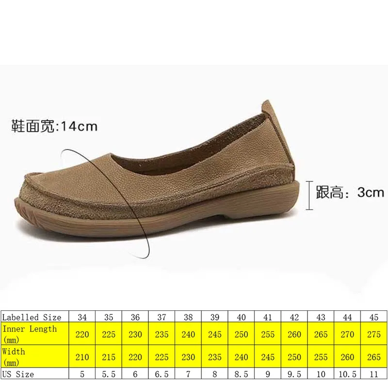 Koznoy 3cm New Ethnic Natural Leisure Cow Suede Genuine Leather Soft Flats Oxford Luxury Concise Autumn Loafer Comfy Women Shoes