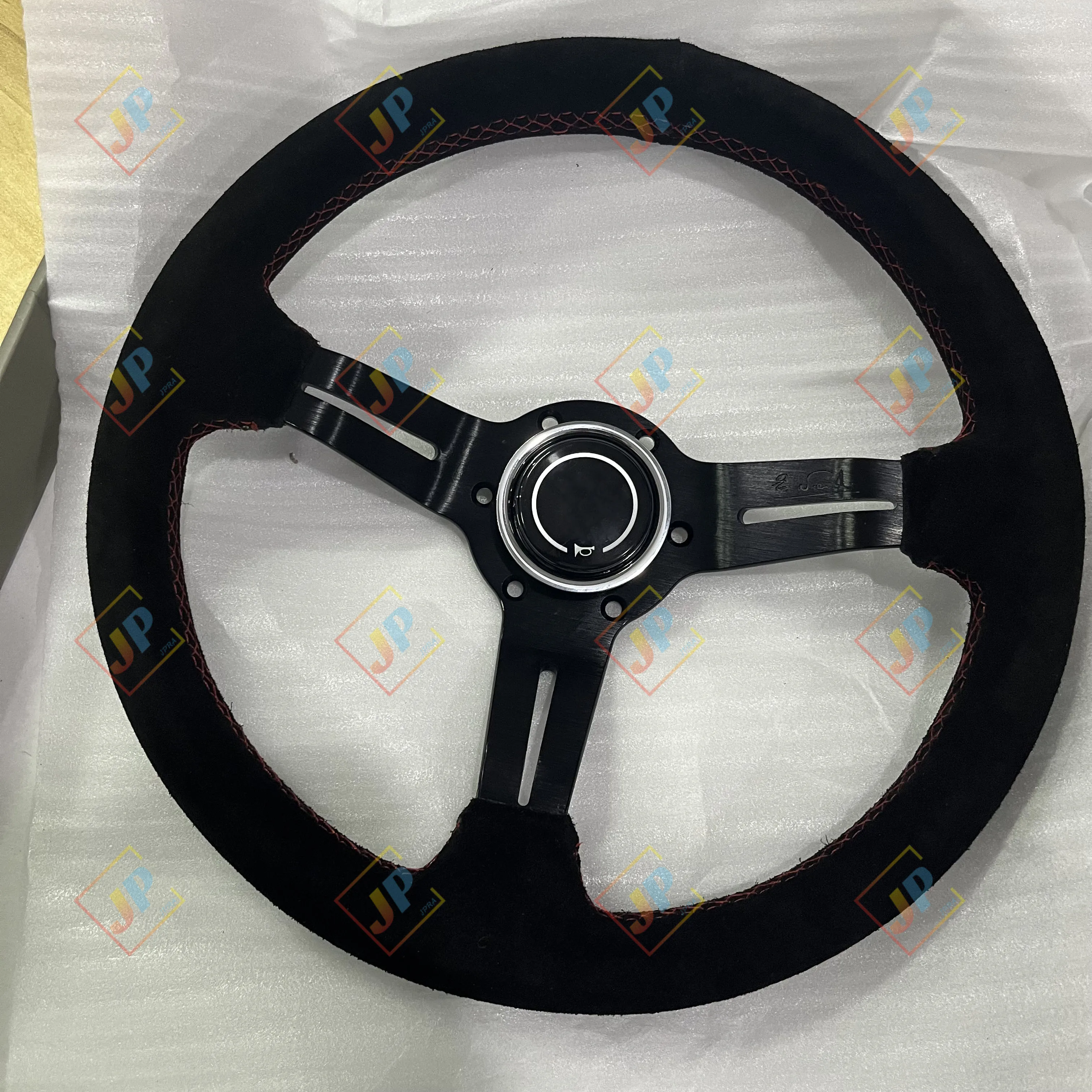 13inch Steering Wheel 330mm Leather Suede  Car Racing Steering Wheel