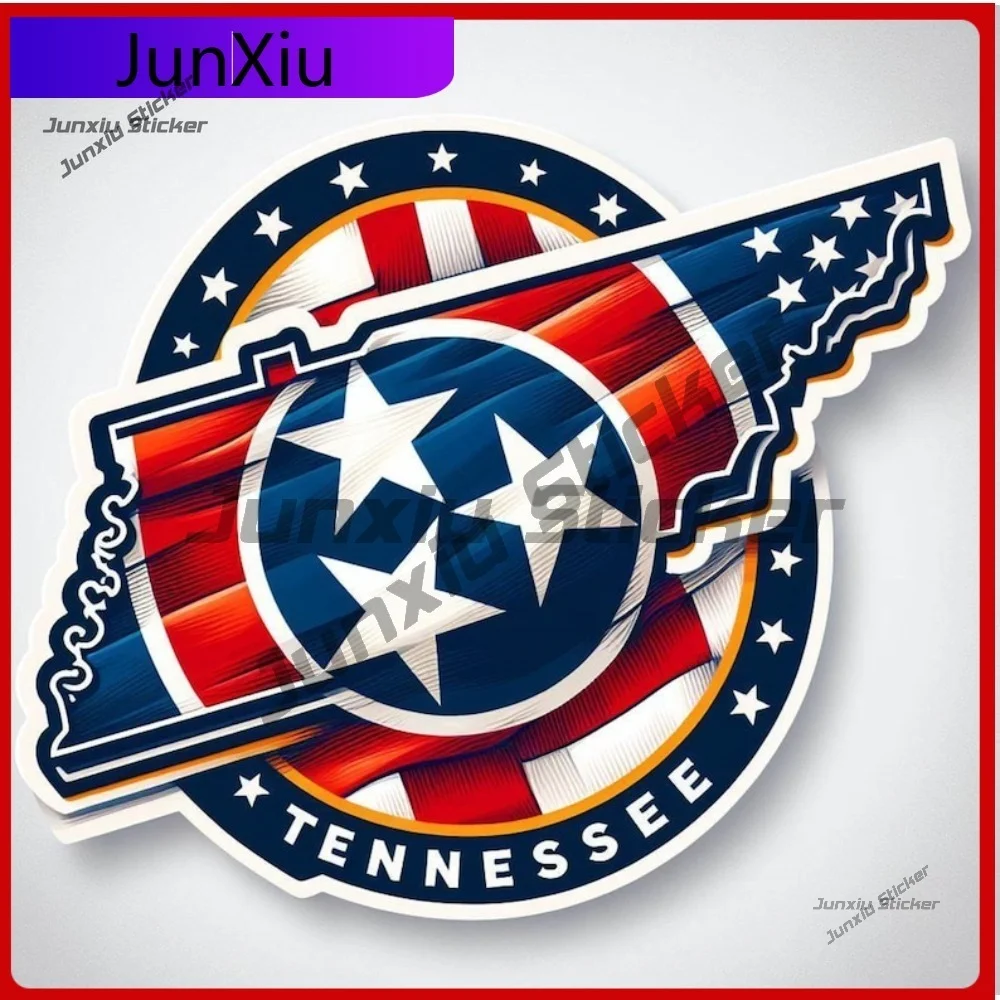 

Unique State Of Tennessee And Flag Waterproof UV Resistant Vinyl Sticker Decal Scratch Protective Sunproof Durable Vehicle