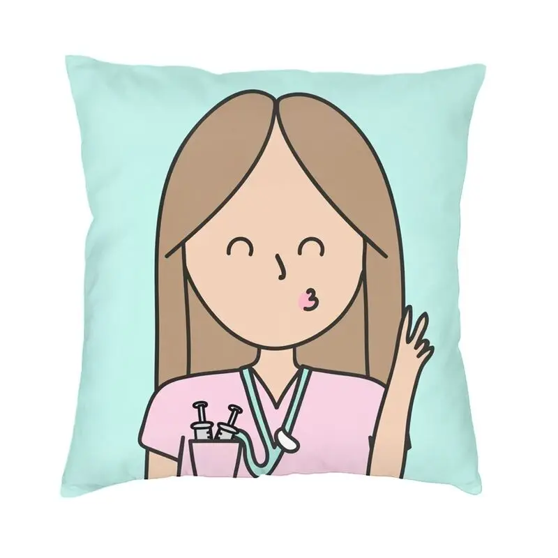 

Enfermera En Apuros Doctor Nurse Medical Cushion Cover 45x45cm Home Decorative 3D Printing Throw Pillow for Sofa Double Side