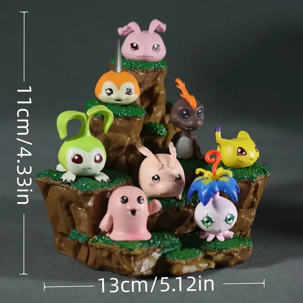 Aventure numérique monstres Gabumon Pyocomon Koromon Mochimon Tokomon Plotmon dessin animé figurines d'action Mini PVC modèle jouets