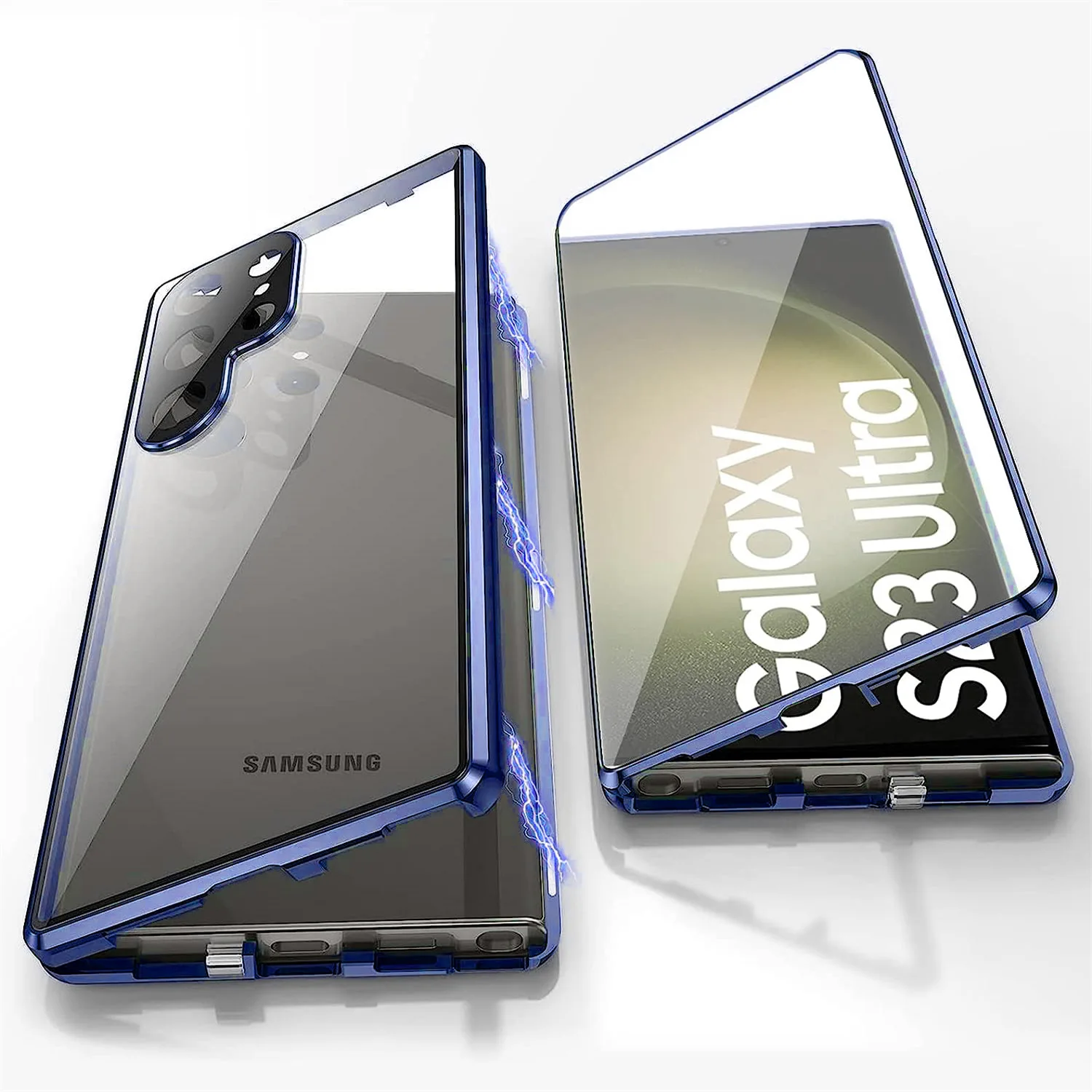 360 ° Vollständige Abdeckung Ultra HD Displayschutz-Hülle für Samsung S26 Ultra S25 S24 S23 Plus FE Metall Magnetische Adsorptions-Randabdeckung – Detail 8