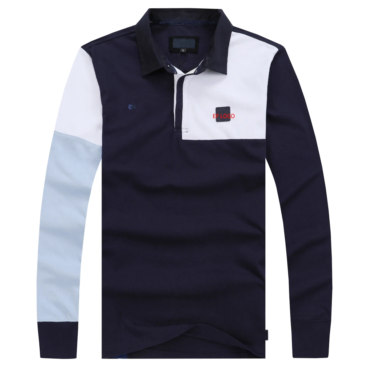 

New EPEP Del France Full Sleeve Homme Polo Hoodies Fabric Thicker Men's Golf Polos Casual Fashion Polo for Men Big size 3XL