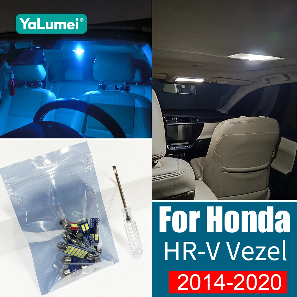 

For Honda HR-V HRV HR V Vezel 2014 2015 2016 2017 2018 2019 2020 4PCS LED Car Interior Dome Reading Lamps Trunk Lights Bulbs