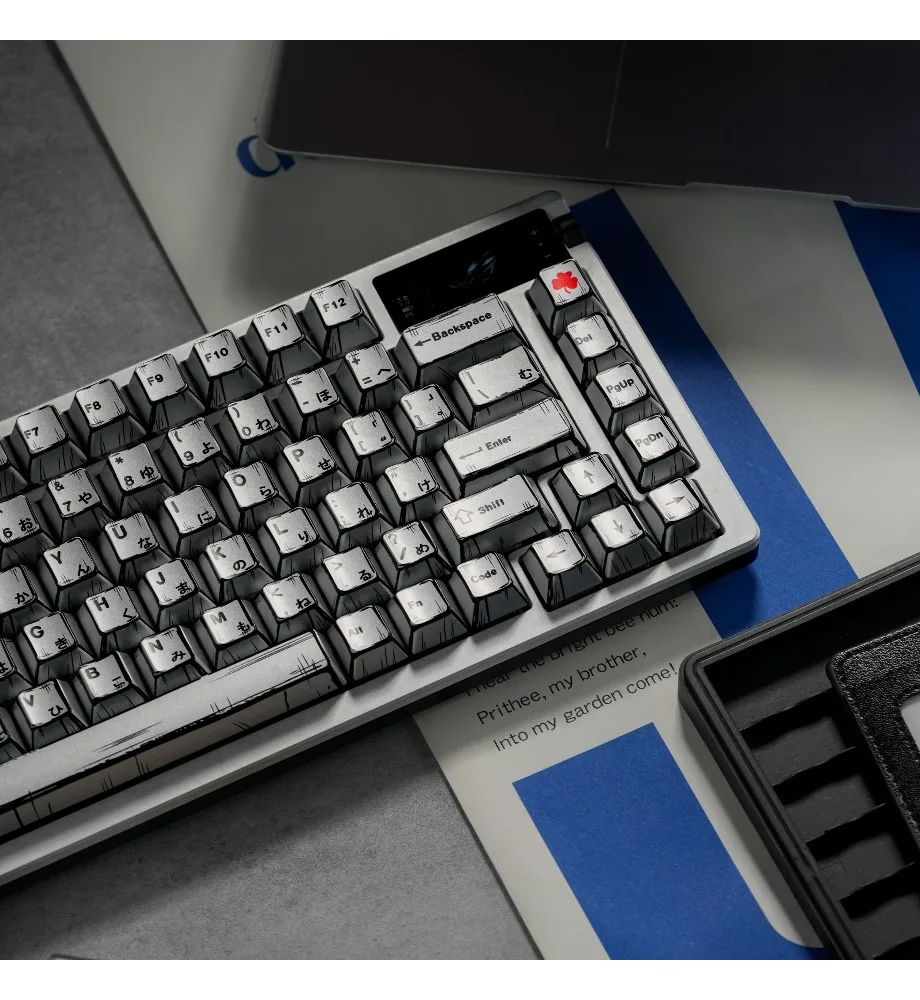 Keycap Personality Comic style metal paint keycaps Original PBT five-sided sublimation suitable for Wooting