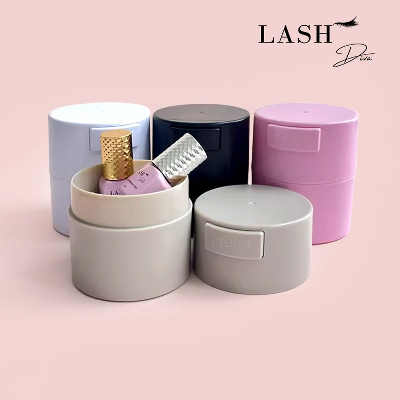 Eyelash Glue Storage Tank Container Adhesive Stand Activated Carbon Sealed Storage Holder Container Adhesive Makeup Tools Bulk