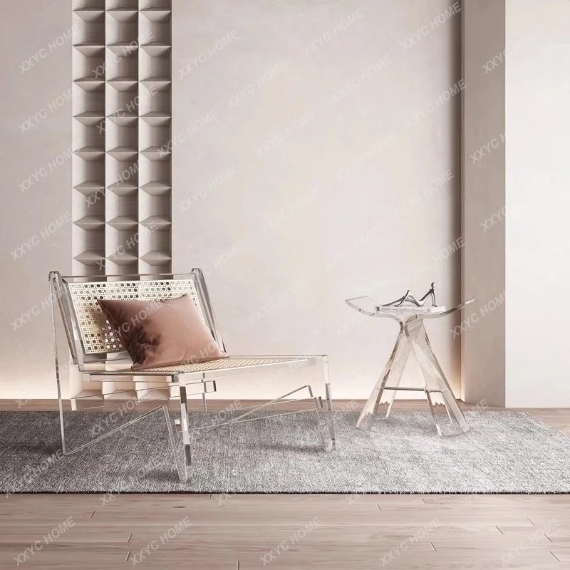 

Акриловый диван из ротанга Чандигарх для гостиной, спальни, современный креативный минималистичный одноместный стул для отдыха