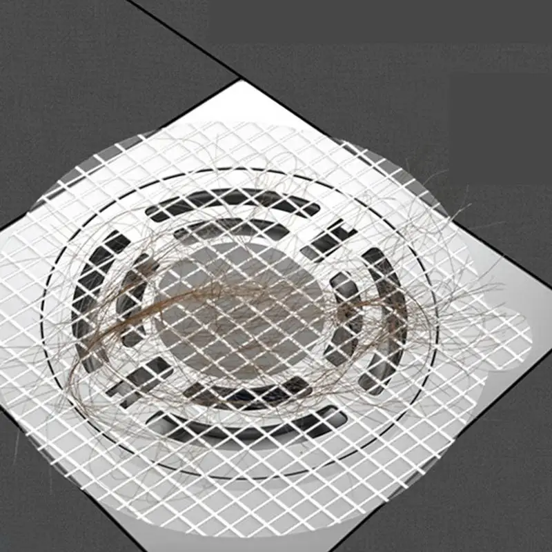 Drain Hair Catcher Shower 10 PCS Shower Drain Cover Hair Catcher Shower Drain Bathroom Mesh Stickers For Human And Pet Hair