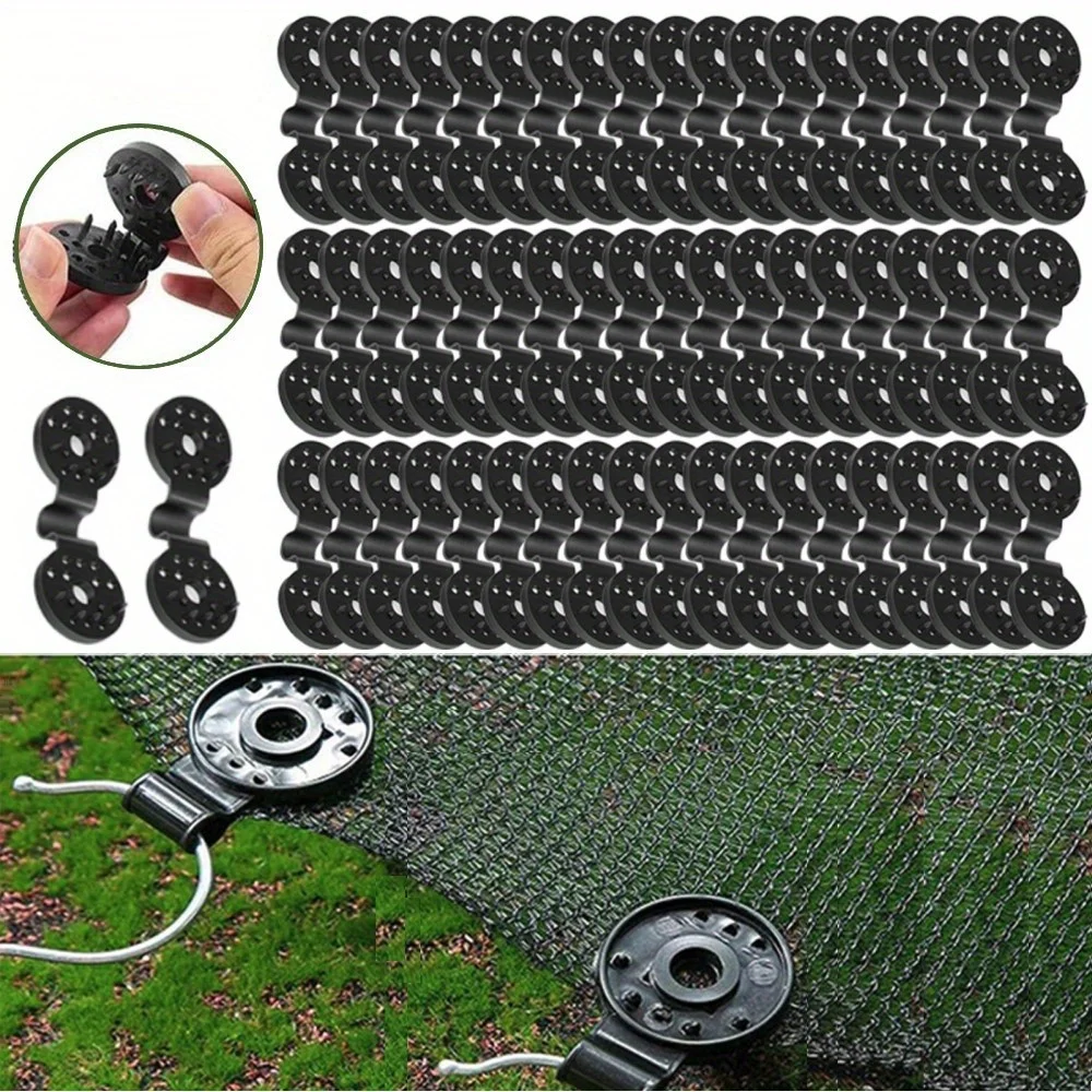 50/100pcs Awning Plastic Clips Outdoor Shade Cloth Net Clip Camping Garden Tool Buildings Fence Net Fix Clamp Awning Hook
