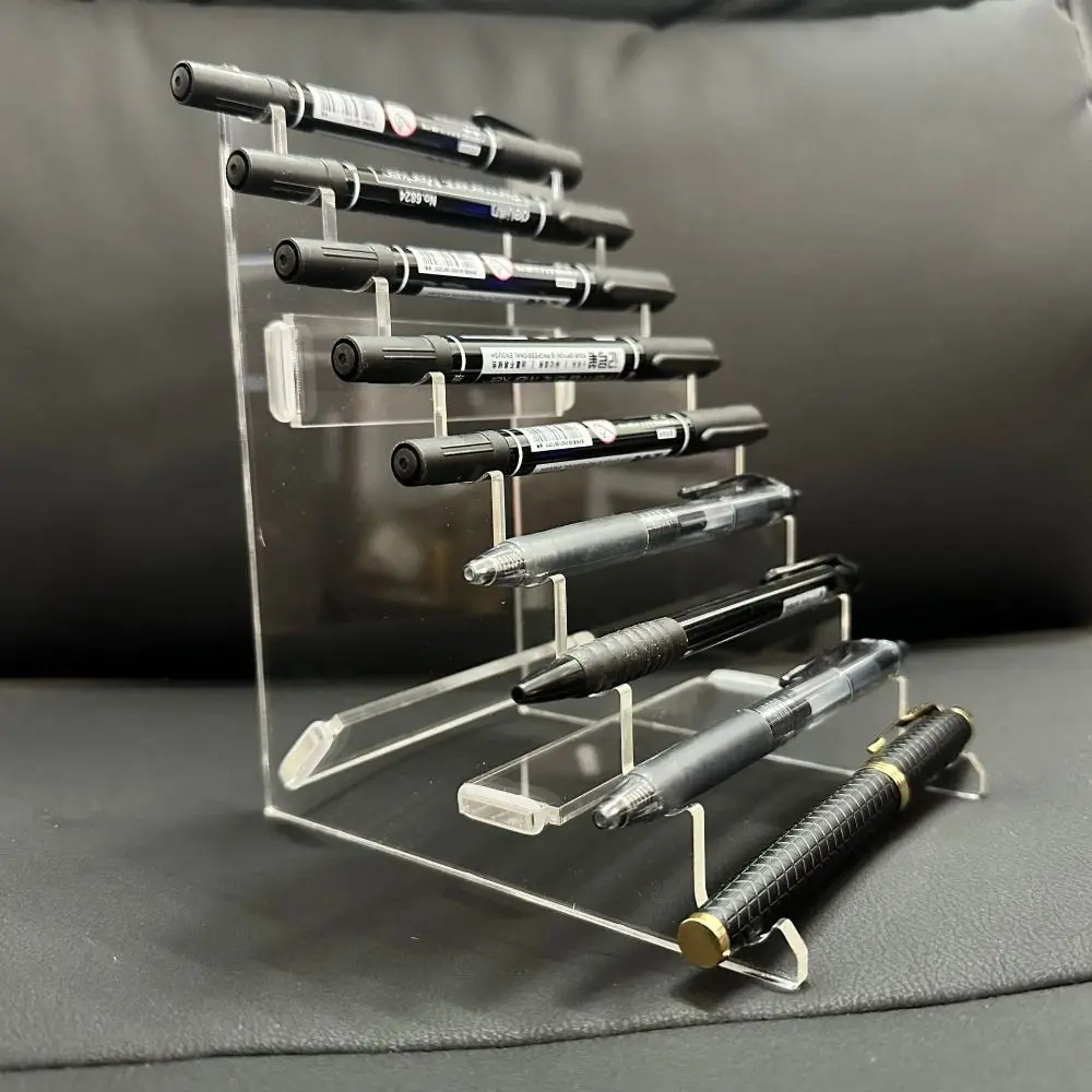 Transparent Acrylic Pen Holder Desktop Organisation Display Stand Pen Organiser Clear Fountain Pen Makeup Brush Holder