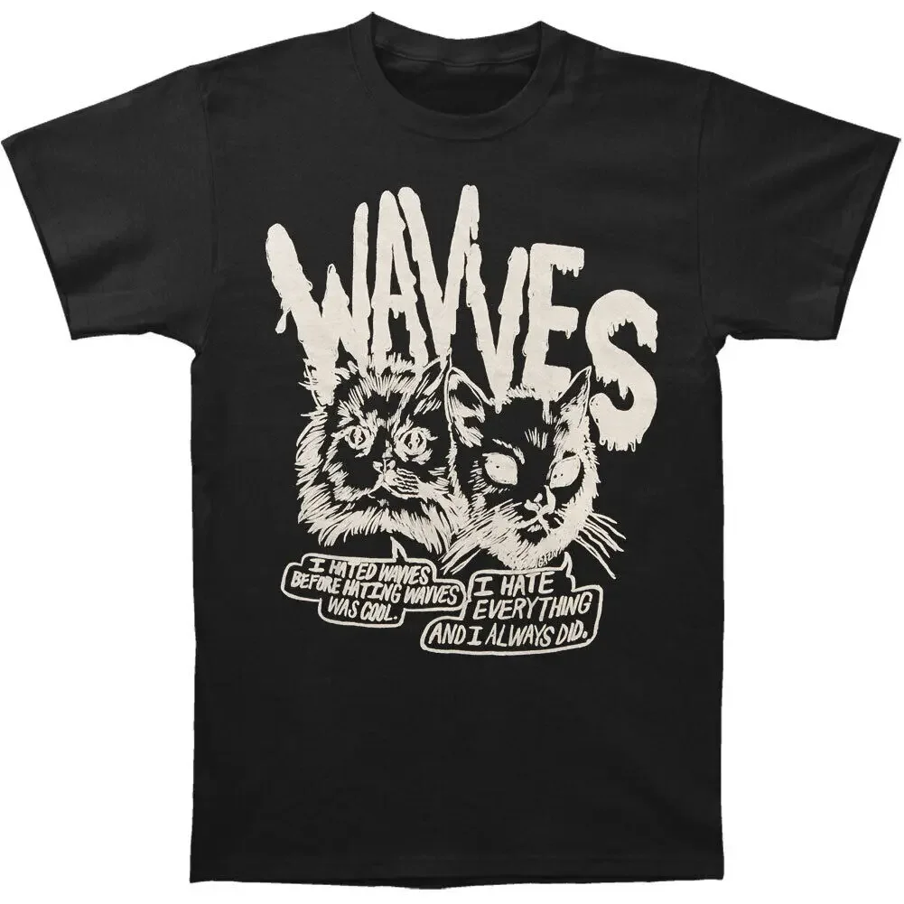 Men'S Wavves Cynical Cats Slim Fit T Shirt Large Black