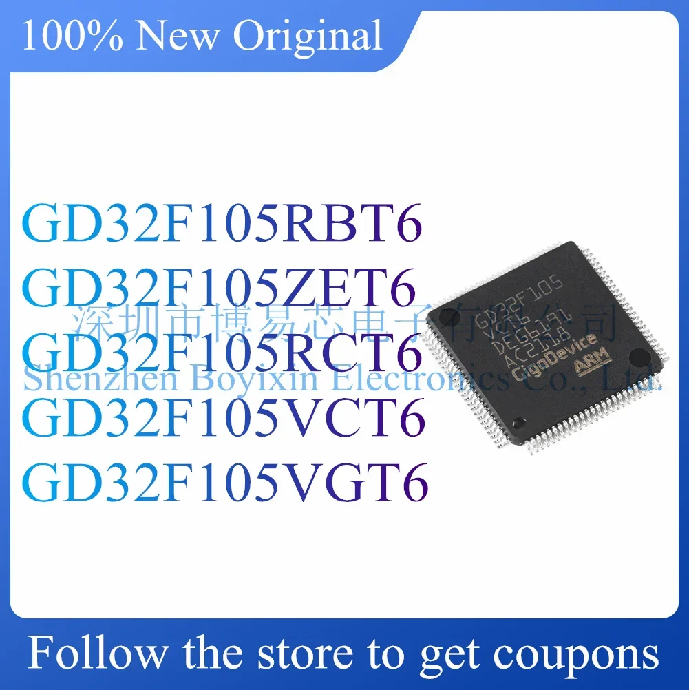 

NEW GD32F105RBT6 GD32F105ZET6 GD32F105RCT6 GD32F105VCT6 GD32F105VGT6 Original genuine.