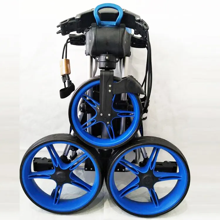 عربة جولف ذات تصميم مسطح قابل للطي مكونة من 3 عجلات مع إطار ألومنيوم خفيف الوزن وقوي #3