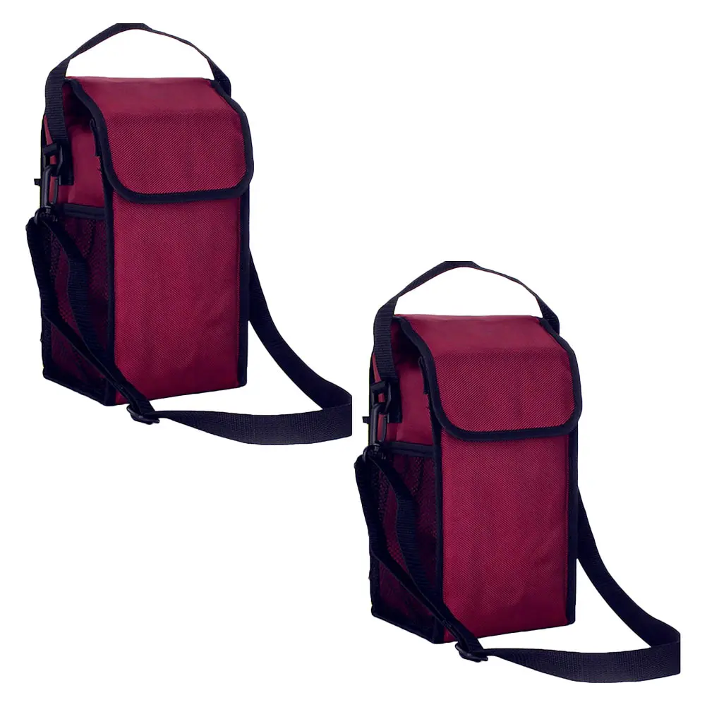

2Pcs Insulated Lunch Box Bags Aluminum Foil Heat Preservation Red Large Capacity Picnic Takeaway Portable Outdoor Kitchen