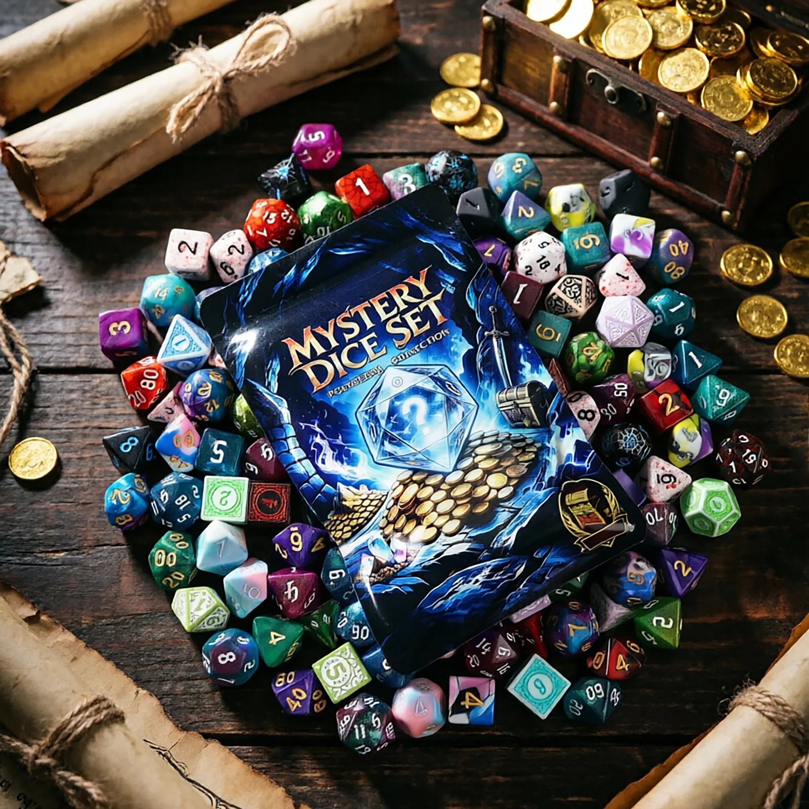 8pcs/41pcs Surprise Dice Mysterious Plastic Polyhedral Dice for DND TRPG Board Game, Perfect Gift for DND Lover