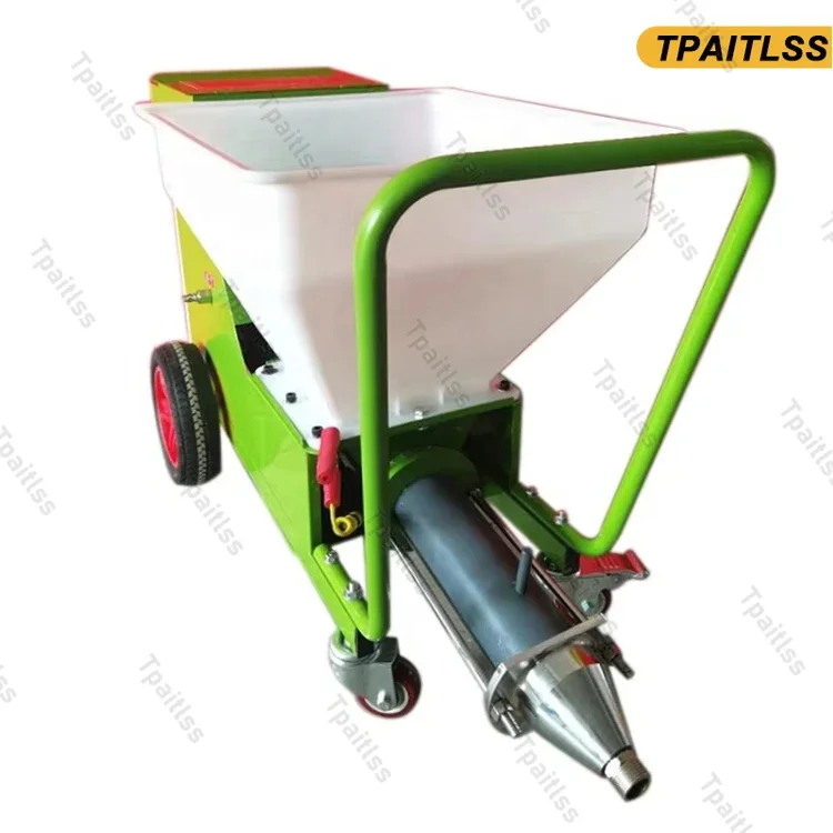 NEW High Quality 27L/min Electric Funnel Trolley Thick Fireproof Coating Texture Spraying Mortar Spraying Machine