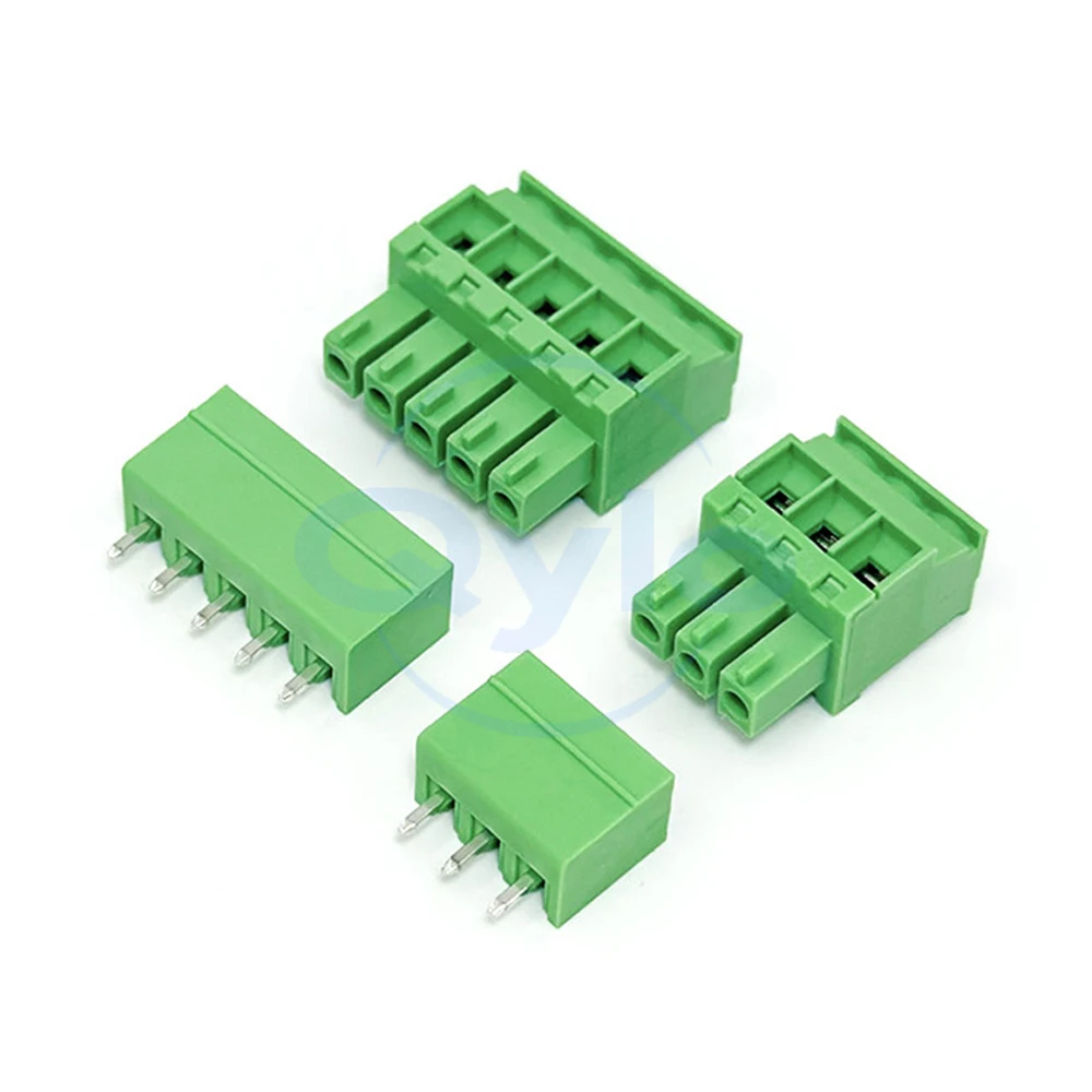 (1 Set) KF 2EDGKA 2EDGVC - 3.81mm Side-Exit Vertical Plug-in Terminal Block 2~20P Straight Pin Complete Set 15EDGKA/VC 3.81