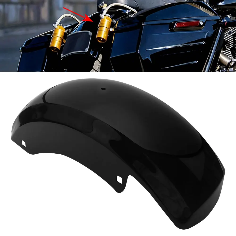 

Fit For Harley Touring Electra/Road/Street Glide Road King 2014-2025 Motorcycle Black Iron Chopped Saddlebags Rear Fender