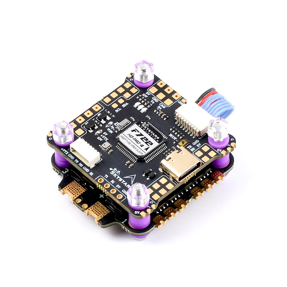 SKYSTARS F7HD Pro4 MPU6000 Flight controller and KO45A/60A AM-32 32bit 128K 4IN1 ESC fly tower stack