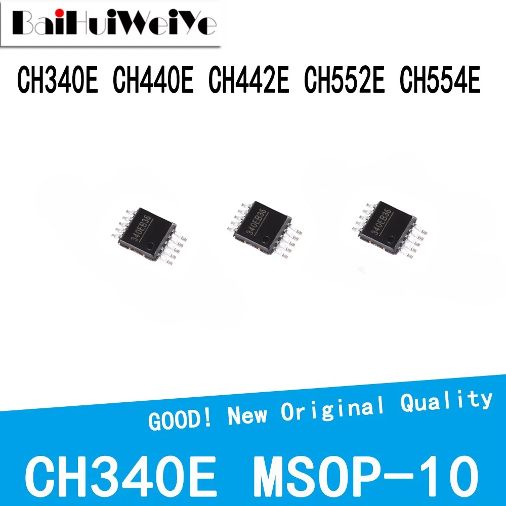 5PCS/LOT CH440E CH442E CH552E CH554E CH340E MSOP-10 Enhanced Microcontroller Chip SMD New Good Quality Chipset