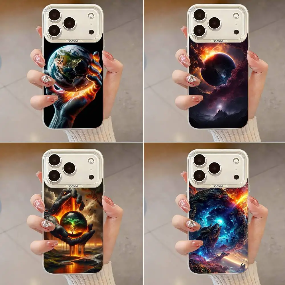 Capa de telefone Art OF Destruction para iPhone 17,16,13,12,X,11,15,14,Pro,Max,Plus,SE4,Air,Mini Branco IMD HD fosco