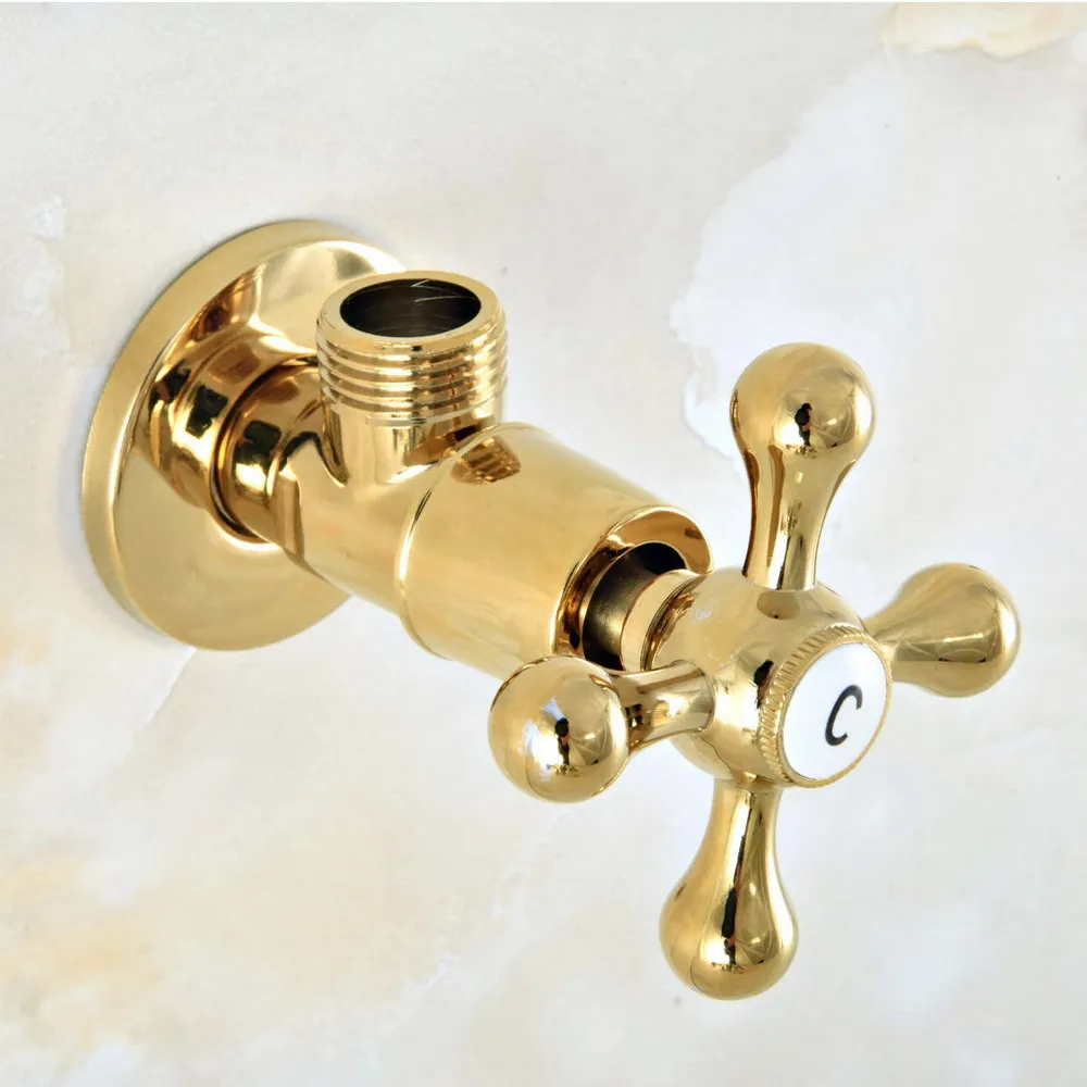 Brass Cross Handles Bathroom Angle Stop Valve 1/2\