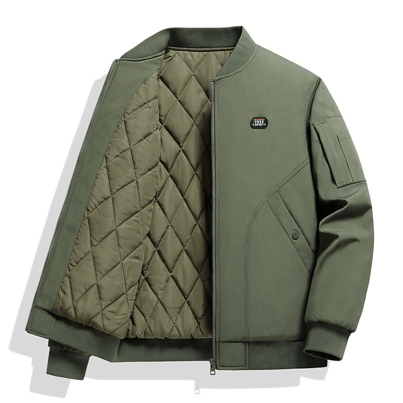 

Хлопковая куртка с бейсбольным воротником, мужская зимняя рабочая одежда в стиле ретро, куртка-пилот, мужская куртка больших размеров, американская повседневная толстая хлопковая куртка