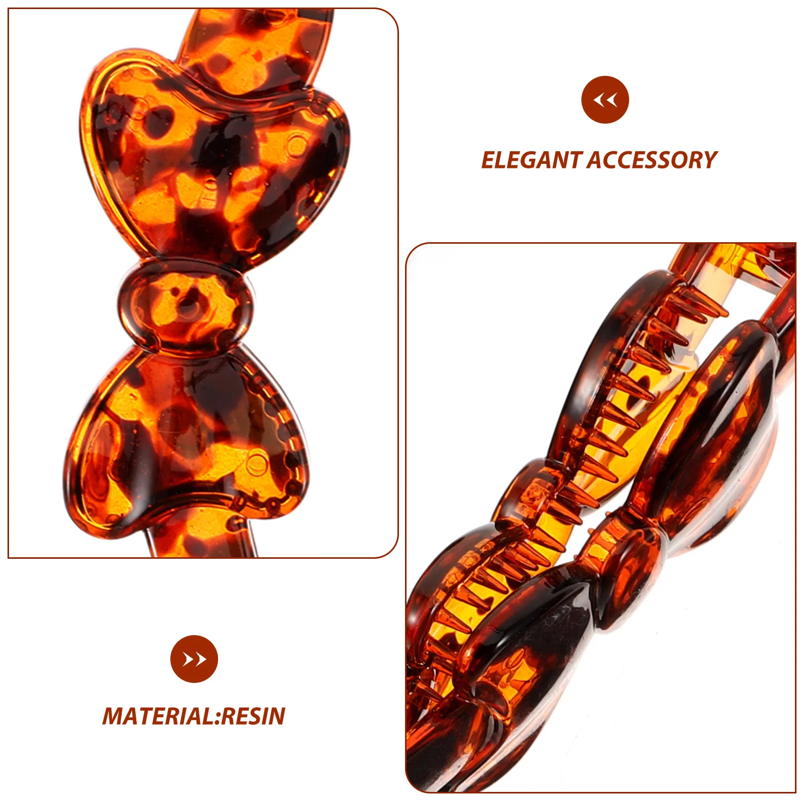 

4pcs Resin Clip Clamps Curly Accessories For Thick Hair Barrette Ponytail Holder Updo Styling Tool Hair Clamps