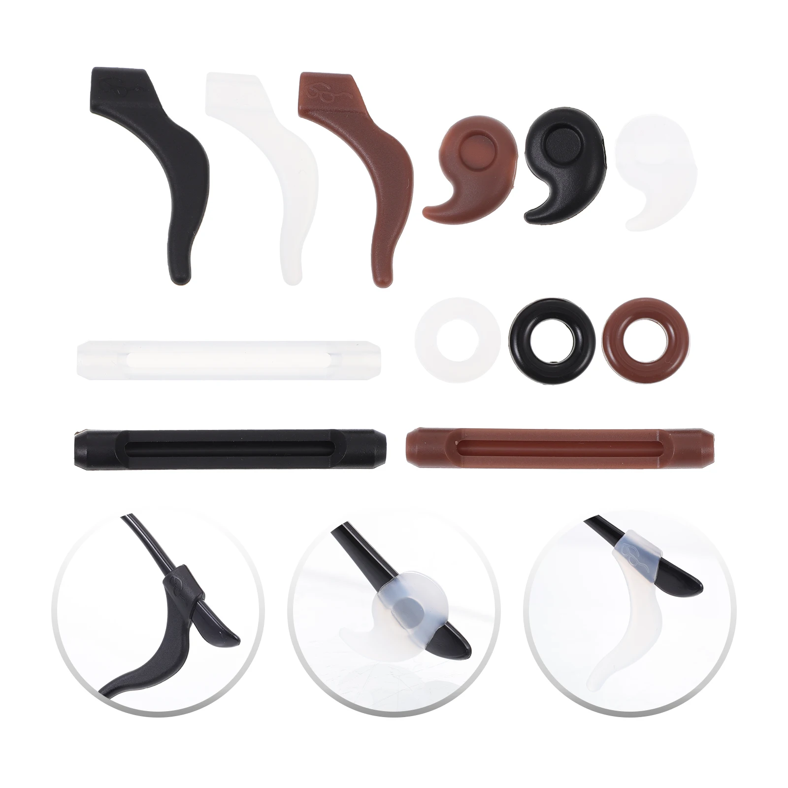 عدم الانزلاق سيليكون نظارات الساق يغطي المضادة للانزلاق الأذن الجوارب لقصر النظر نظارات التجنيب كم النظارات اكسسوارات الرياضة