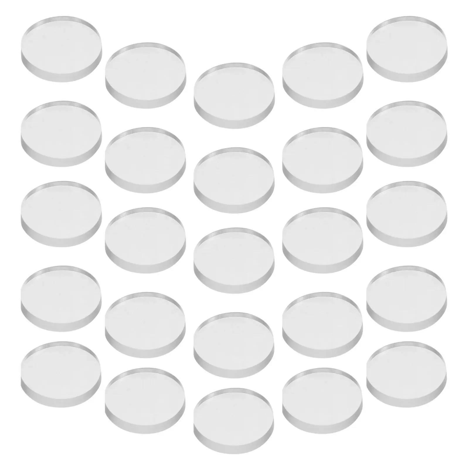 40Pcs Glass Table Top Anti Slip Pad Clear Non Adhesive Rubber Bumper Spacer 25Mm 3Mm Thick Non Slip Cushion Protector for Dining