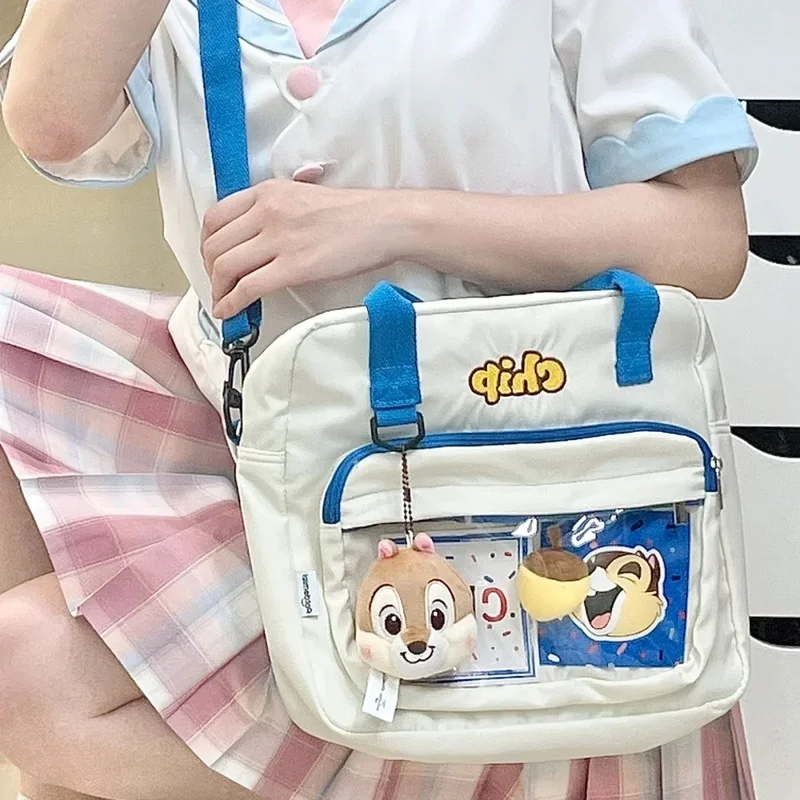 Potdemiel ديزني لوسو الطنانة رقاقة ويني ذا بوه حقيبة كمبيوتر ذات سعة كبيرة مع قلادة قطيفة حقيبة يد رائعة حقيبة كروسبودي